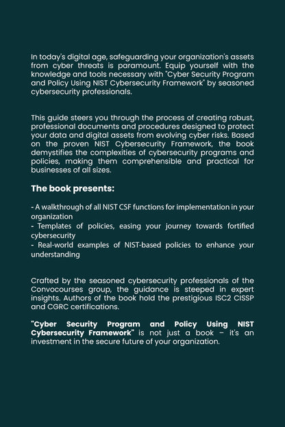 NIST Cyber Security Framework: V1 2-in-1 Information Security & Policy (PAPERBACK)